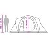 vidaXL Šeimos palapinė, rudos spalvos, šešiavietė, kupolinė