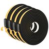 vidaXL Savigautinė putų juosta 4 vnt. Juoda 20mm x 5m CR putplastis