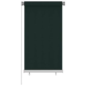 vidaXL Lauko roletas, 85 (plotis) x 140 (auk&scaron;tis) cm, tamsiai žalios spalvos, HDPE