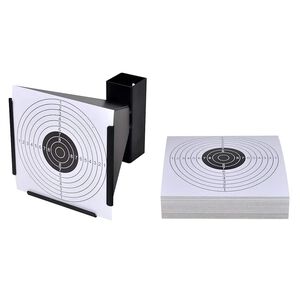 vidaXL Taikinių laikiklis-&scaron;ratų gaudyklė+100 popierinių taikinių, 14cm