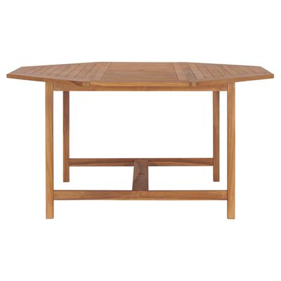 vidaXL Sodo stalas, 150x150x75cm, tikmedžio medienos masyvas