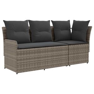 vidaXL 2 vnt. Sofa su porankiais su kampine sofa PE ratanas