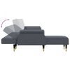 vidaXL L formos sofa-lova, tamsiai pilka, 271x140x70cm, aksomas