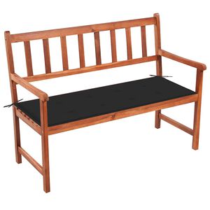 vidaXL Sodo suoliukas su pagalvėle, 120cm, akacijos medienos masyvas