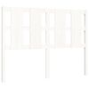 vidaXL Lovos rėmas be čiužinio, baltas, 120x200cm, pu&scaron;ies masyvas