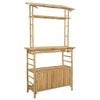 vidaXL Lauko baro stalas Natūrali 110 x 50 x 210 cm Bambukas