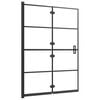 vidaXL Sulankstoma dušo pertvara, juodos spalvos, 100x140cm, ESG