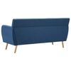 vidaXL Trivietė sofa, audinio apmušalas, 172x70x82cm, mėlyna