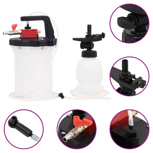 vidaXL Stabdžių sistemos nuorinimo įrankis, baltas ir juodas, 3l