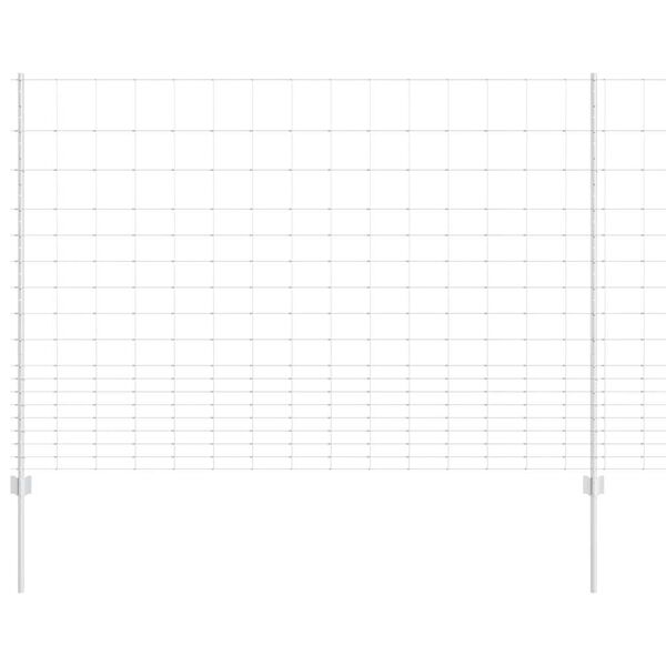 vidaXL Tvora su stulpais Sidabro 1,5 x 25 m Plienas