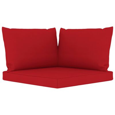 vidaXL Sodo komplektas su raudonos spalvos pagalvėlėmis, 10 dalių