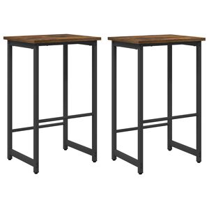 vidaXL Baro taburetė 2 pcs Dūminio ąžuolo 40 x 32 x 64 cm