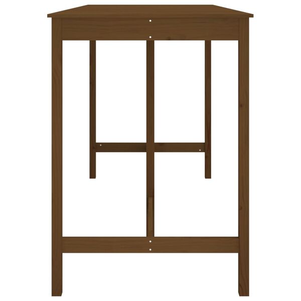 vidaXL Baro stalas, medaus rudas, 180x80x110cm, pušies masyvas