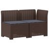 vidaXL 2-Vietis Sodo Sofas su Pagalvėlėmis, Atrodo kaip Ratano PP Ruda