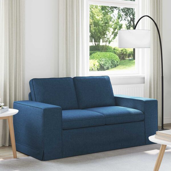 vidaXL Sofa Mėlyna Bendri matmenys: 162 x 80 cm (P X G x A) Aksomas