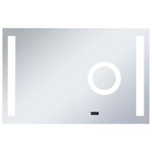 vidaXL Sieninis vonios kambario veidrodis su LED ir jutikliu, 100x60cm