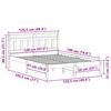 vidaXL Lovos rėmas Ruda 120 x 190 cm Kietos pu&scaron;ies mediena