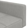 vidaXL Dvivietė sofa-lova su taburete, &scaron;viesiai pilka, audinys