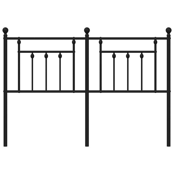 vidaXL Metalinis galvūgalis, juodos spalvos, 150cm