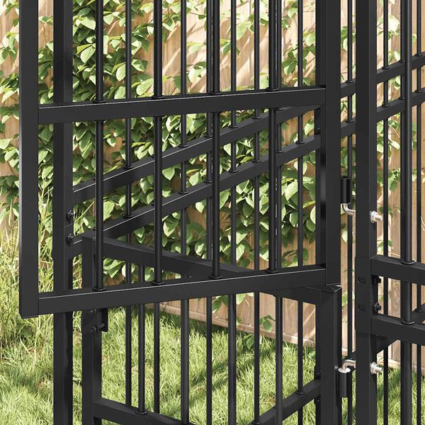 vidaXL Lauko voljeras &scaron;unims, plienas, 16,59m&sup2;