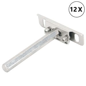 vidaXL Plūduriuojančių lentynų laikikliai, 12 vnt., &Oslash;12x100 mm, plieno