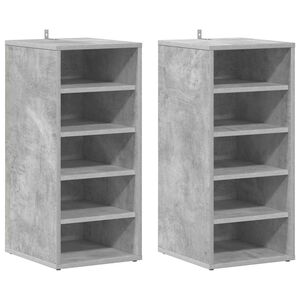 vidaXL Spintelės batams, 2vnt., betono, 31,5x35x70cm, apdirbta mediena