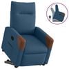vidaXL Atsistojantis atlo&scaron;iamas krėslas, mėlynos spalvos, audinys