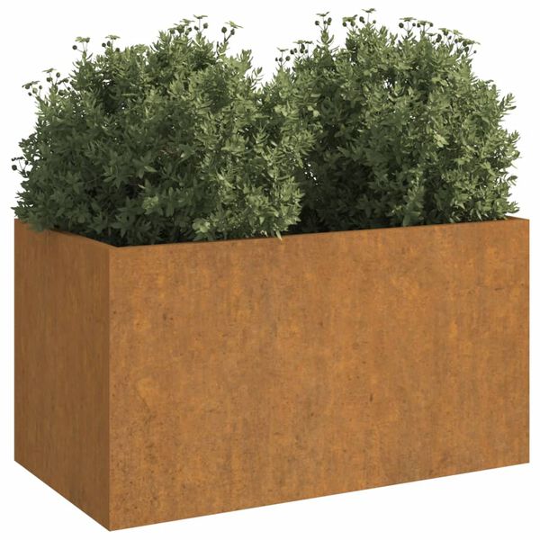 vidaXL Lovelis, 62x30x29cm, Corten plienas