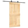 vidaXL Slankios durys 100 x 210 cm Natūrali ir juoda