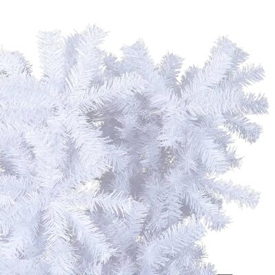 vidaXL Apversta dirbtinė Kalėdų eglutė su stovu, balta, 180cm