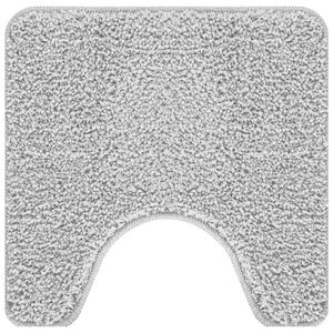 vidaXL Ne&scaron;lapiantis Vonios Kilimėlis su Tualeto I&scaron;kirtimu Pilka