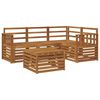 vidaXL Lauko sofos komplektas 5 pcs Natūrali