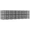 vidaXL Lauko voljeras &scaron;unims, plienas, 12,9m&sup2;