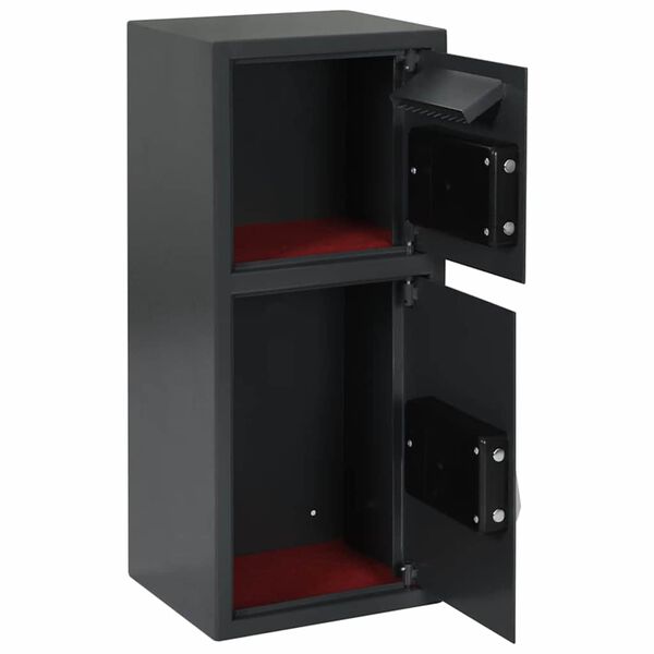 vidaXL Skaitmeninis seifas Tamsiai pilka 35 x 31 x 80 cm Plienas