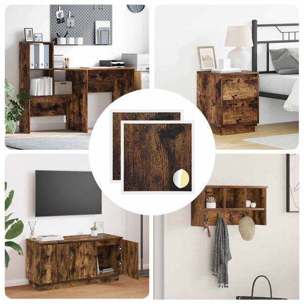 vidaXL Savistovaus Dangčio Varžtas 2 pcs Rūkyta ąžuolas &Oslash; 20 x 0,5 mm