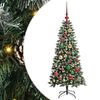 vidaXL Dirbtinė Kalėdų eglutė Žalia 120 cm PVC, plastikas ir plienas