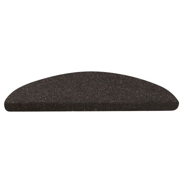 vidaXL Lipnūs laiptų kilimėliai, 10vnt., juodos spalvos, 56x17x3cm