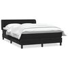 vidaXL Box Spring Lova su čiužiniu Juodas 140x220 cm aksomas