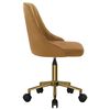 vidaXL Pasukamos valgomojo kėdės, 2vnt., rudos spalvos, aksomas