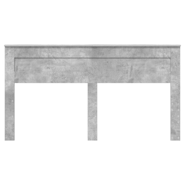 vidaXL Galvūgalis Betono pilka 200 cm Apdirbta mediena