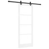 vidaXL Slankios durys ORKDAL 83 x 211 cm Balta ir juoda