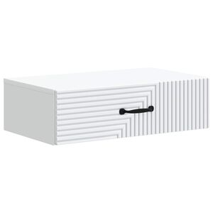 vidaXL Sieninis &scaron;oninis staliukas Balta 59 x 34,5 x 17 cm