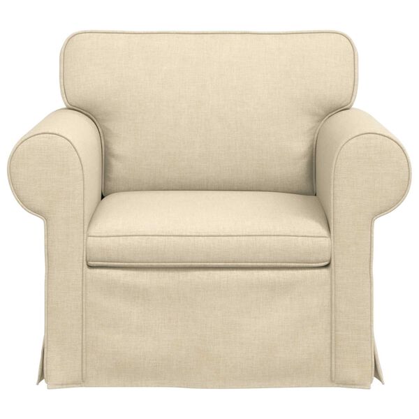 vidaXL Sofa 60cm Kreminė Metalas