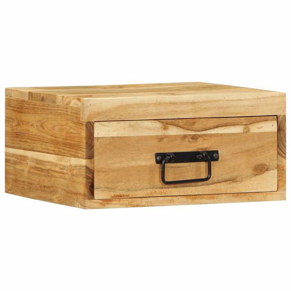 vidaXL Prie sienos montuojamos naktinės spintelės, 2vnt., akacija