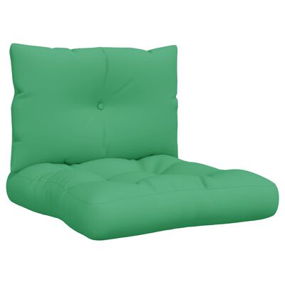 vidaXL Palečių pagalvėlės, 2vnt., žalios spalvos, audinys
