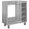 vidaXL Golfo spinta su ratu Paprastas Pilkas Sonoma 90 x 45 x 98 cm