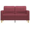 vidaXL Dvivietė sofa, raudonojo vyno spalvos, 140cm, audinys