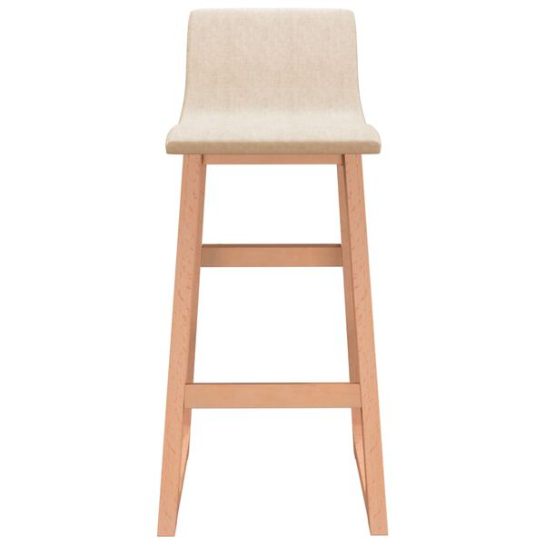 vidaXL Baro taburetės, 2vnt., kreminės spalvos, audinys