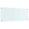vidaXL Virtuvės atbraila Pienas 100 x 40 cm grūdintas stiklas
