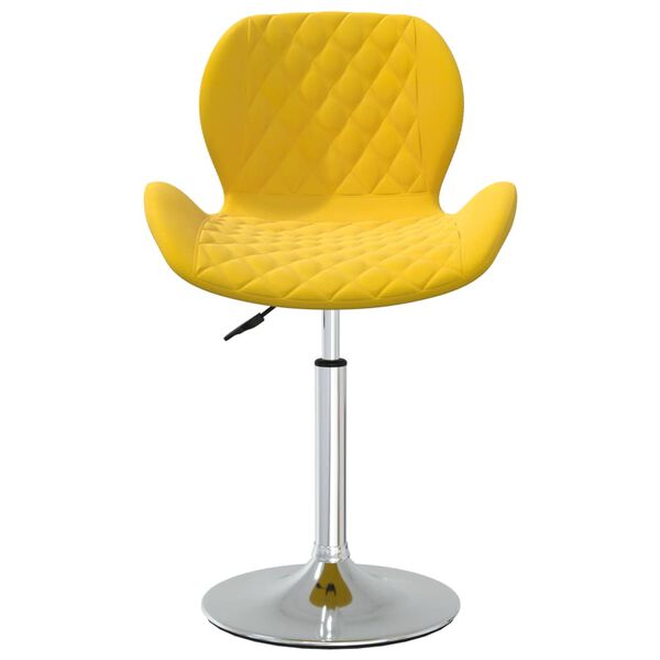 vidaXL Baro taburetė, garstyčių geltonos spalvos, aksomas